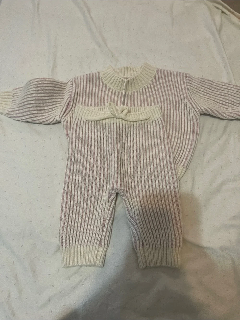 Quincy Mae Cream Knit Kids Matching Set